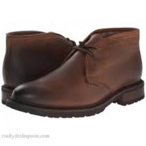 Frye James Dark Brown Burnished Distressed Lug Leather Chukka Boot US 9.5 D